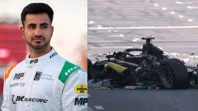 Shocking crash! Indian racer Kush Maini’s Formula 2 car in bits and pieces at Azerbaijan GP. Watch – The Times of India